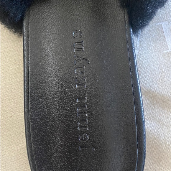 JENNI KAYNE mules black shearling 9 NEW! - Picture 3 of 3